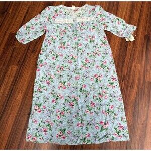 Vintage 1990's Aria Komar Nightgown Robe Housecoat Cottage Core Size L NOS NWT